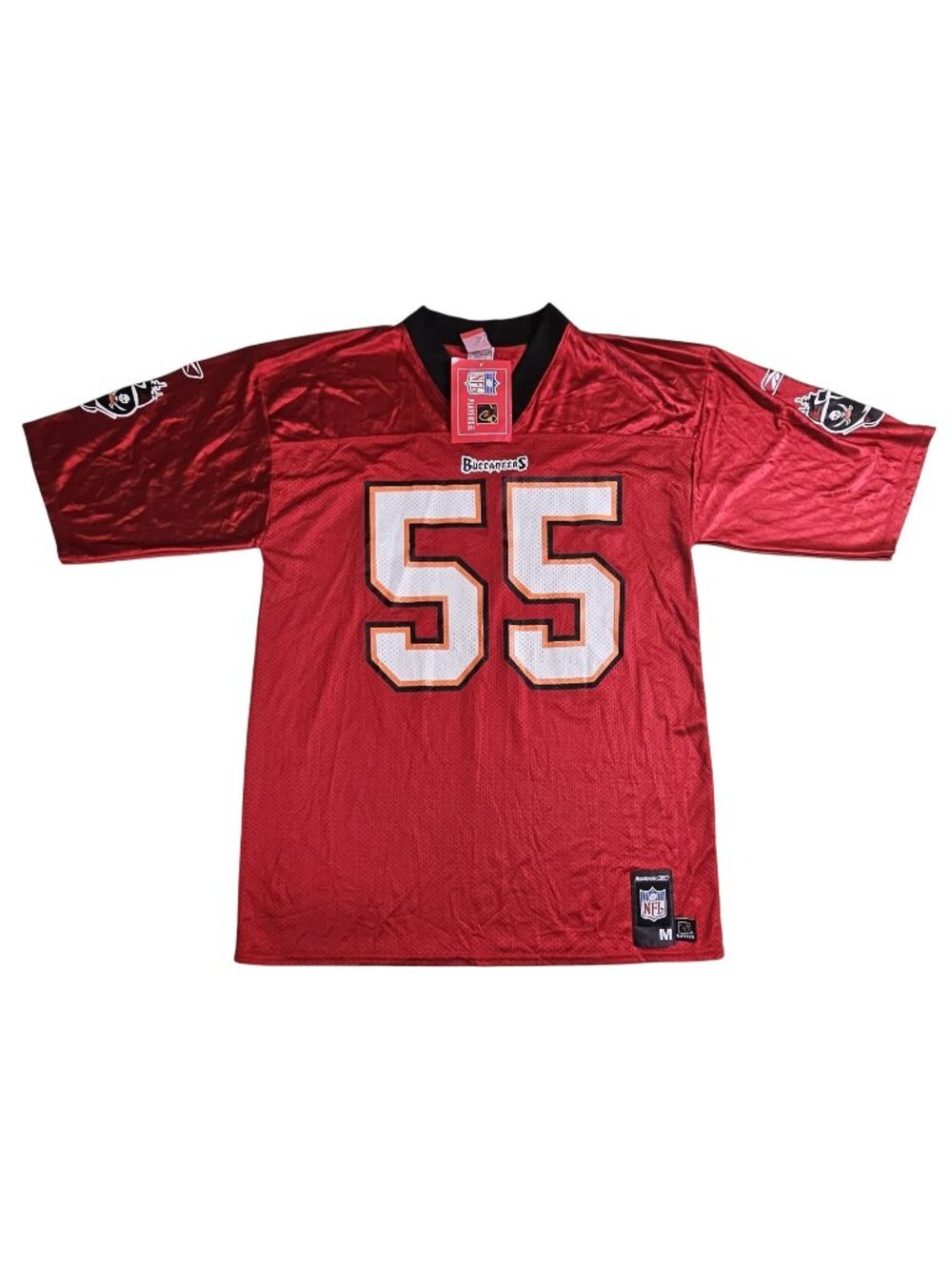 NWT Reebok Derrick Brooks #55 Tampa Bay Buccaneers NFL Jersey Red Mens M NEW